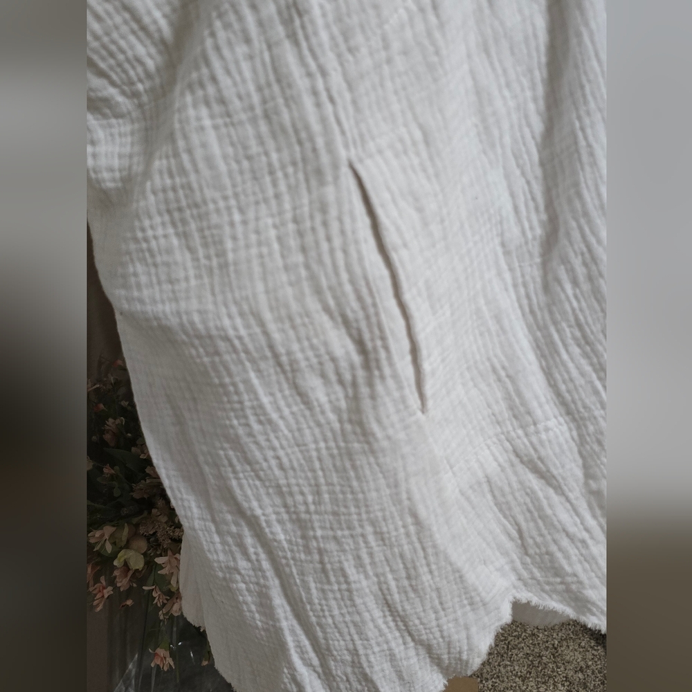 White Button-Down Tunic Dress - image 5